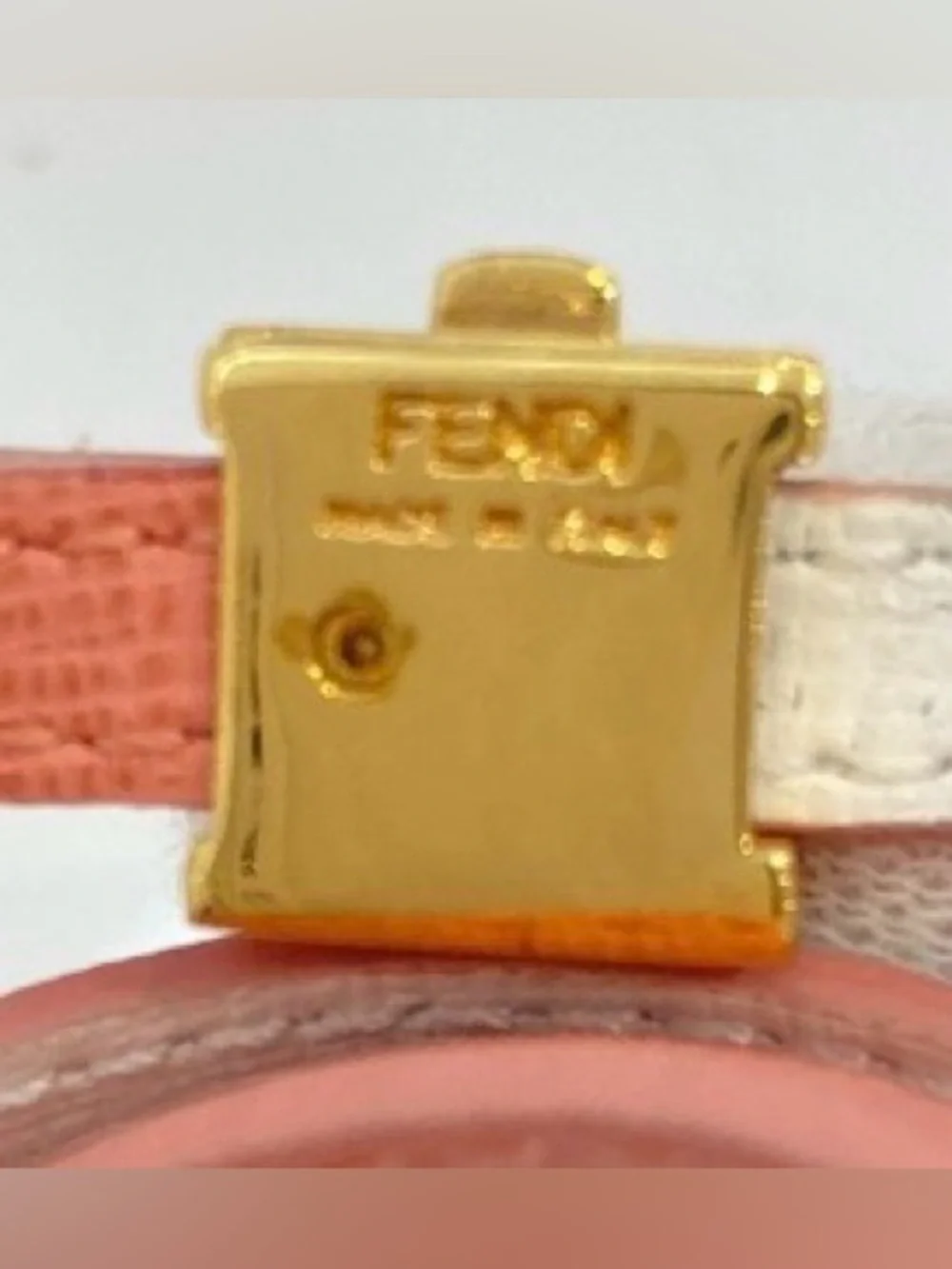 Fendi Pink and Ivory Wrap Leather Bracelet Belt